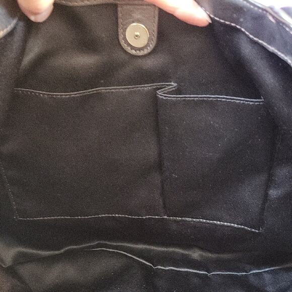 Coach Platinum Gray Leather Shoulder Bag Purse Tote with Buckle F24961 - Picture 16 of 16